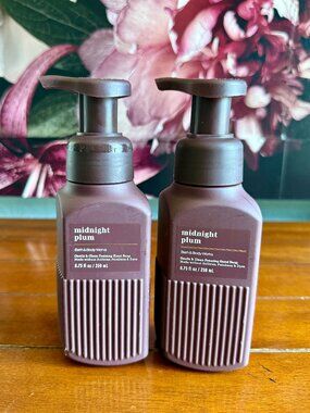 NEW 2-Pc MIDNIGHT PLUM Foaming Hand Soap Bath & Body Works